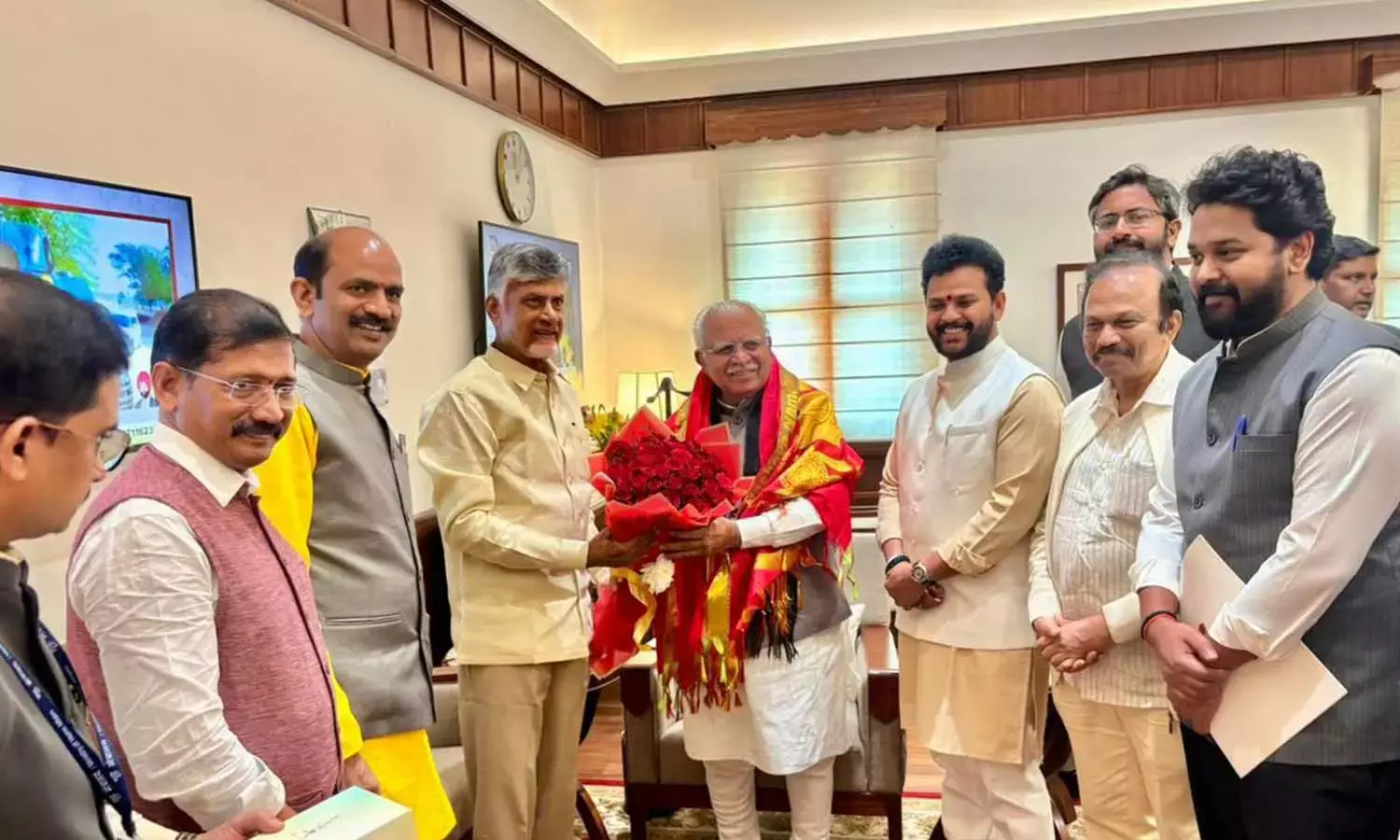 AP CM Naidu seeks approval for Visakha, Vijayawada metro rail projects to Union Minister Khattar