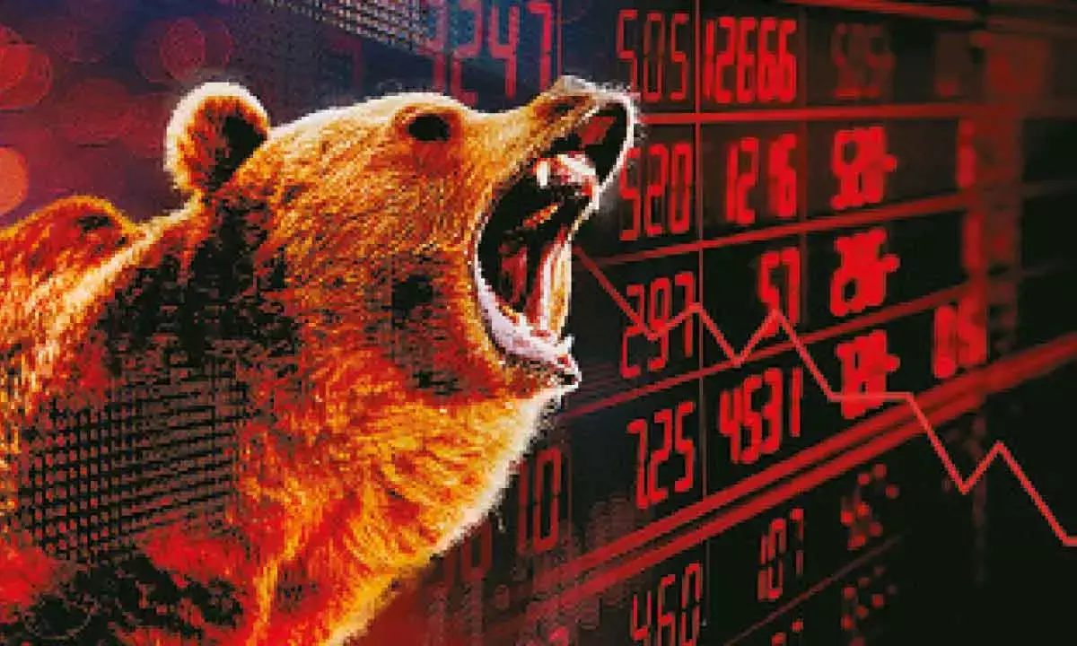 Losing run extends to 3rd session due to persistent FII outflows