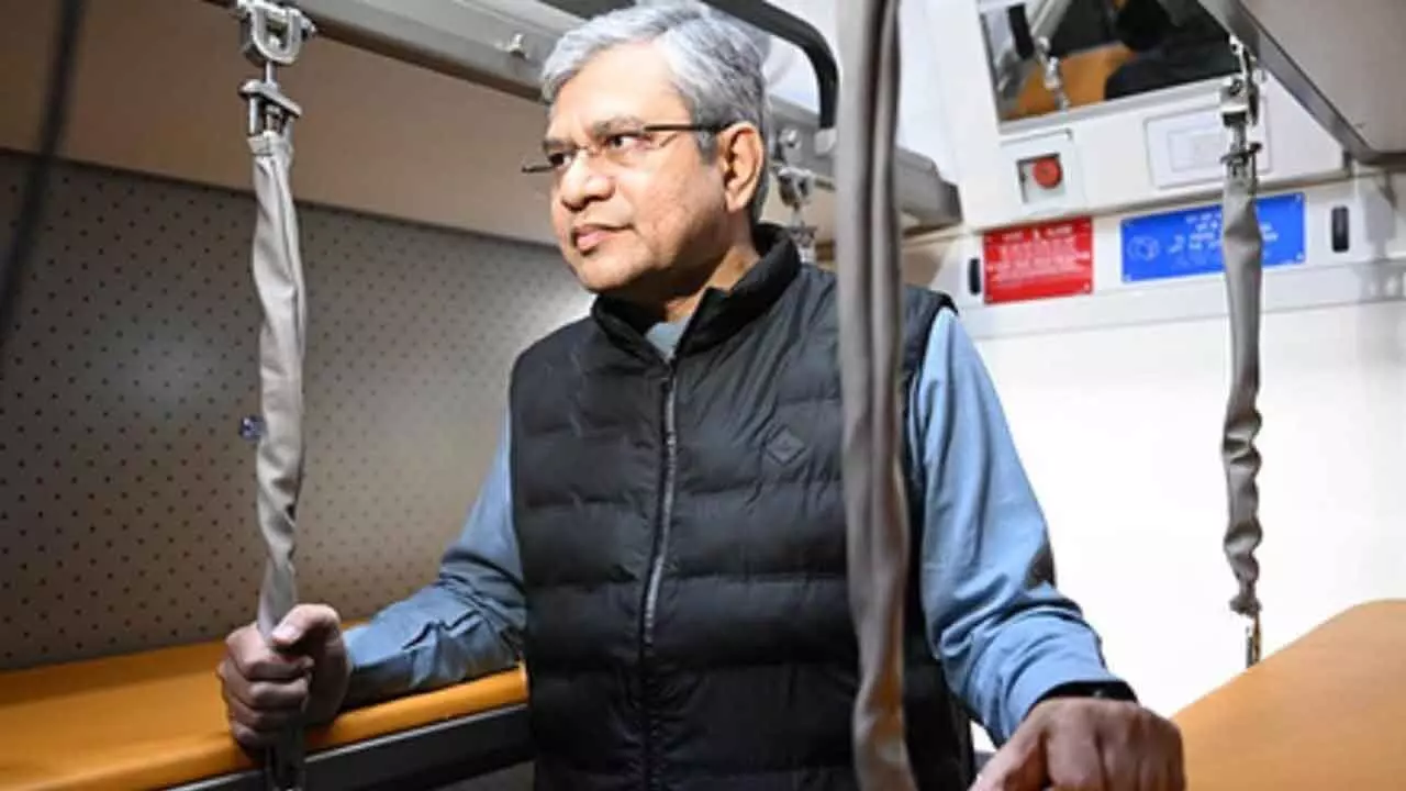 Ashwini Vaishnaw inspects India’s 1st Vande Bharat sleeper train Ashwini Vaishnaw inspects India’s 1st Vande Bharat sleeper train