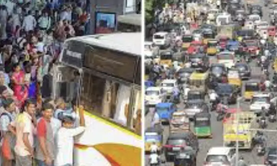 Sankranti rush brings Hyderabad traffic to a crawl as holiday exodus begins