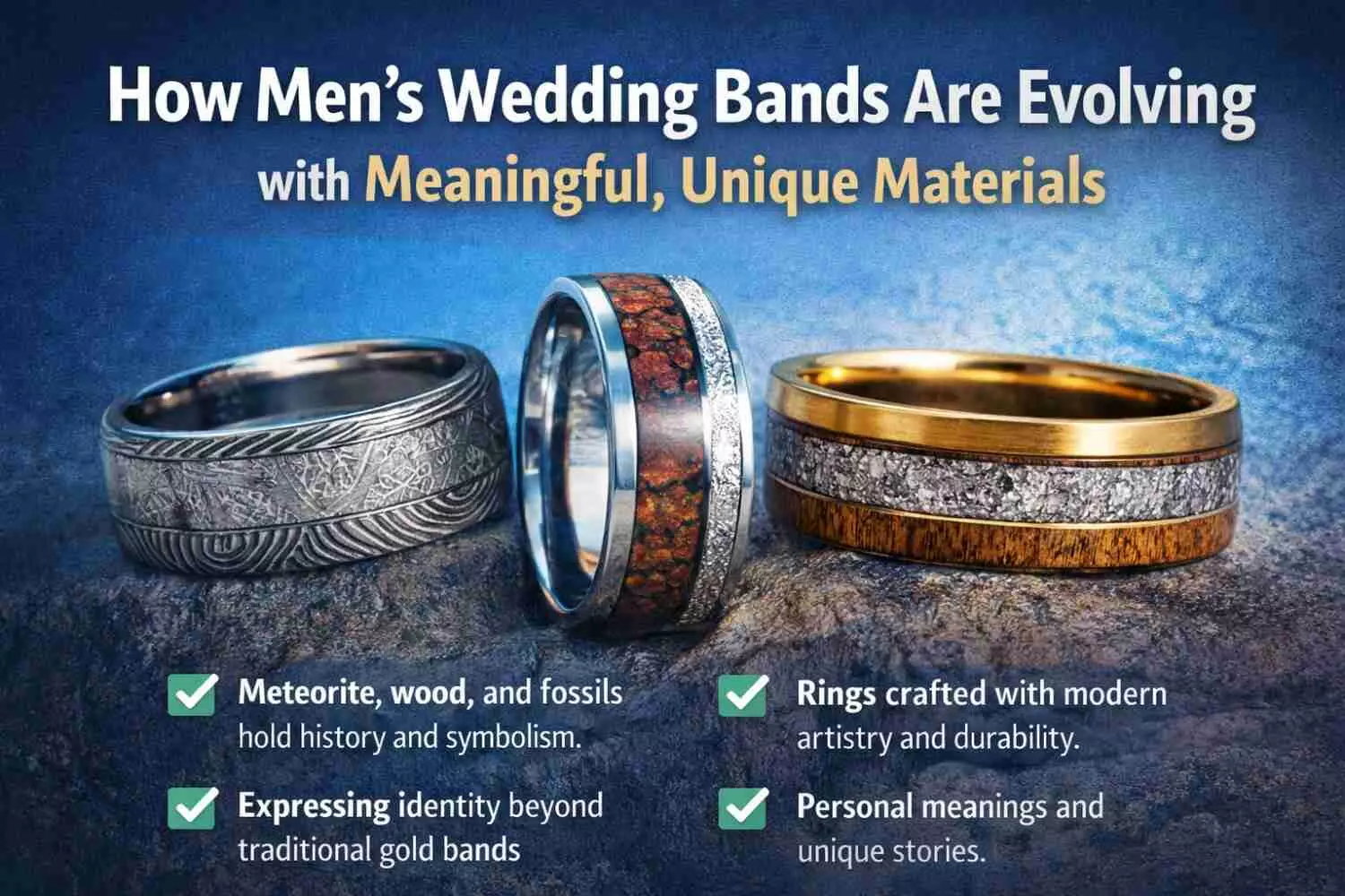 Redefining Tradition: The Rise of Unique Men’s Wedding Bands Redefining Tradition: The Rise of Unique Men’s Wedding Bands