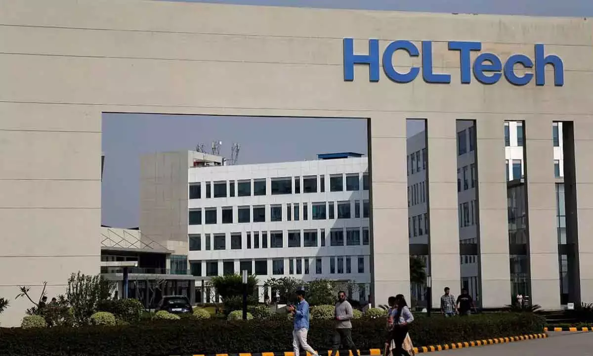 HCL Tech shares end marginally lower