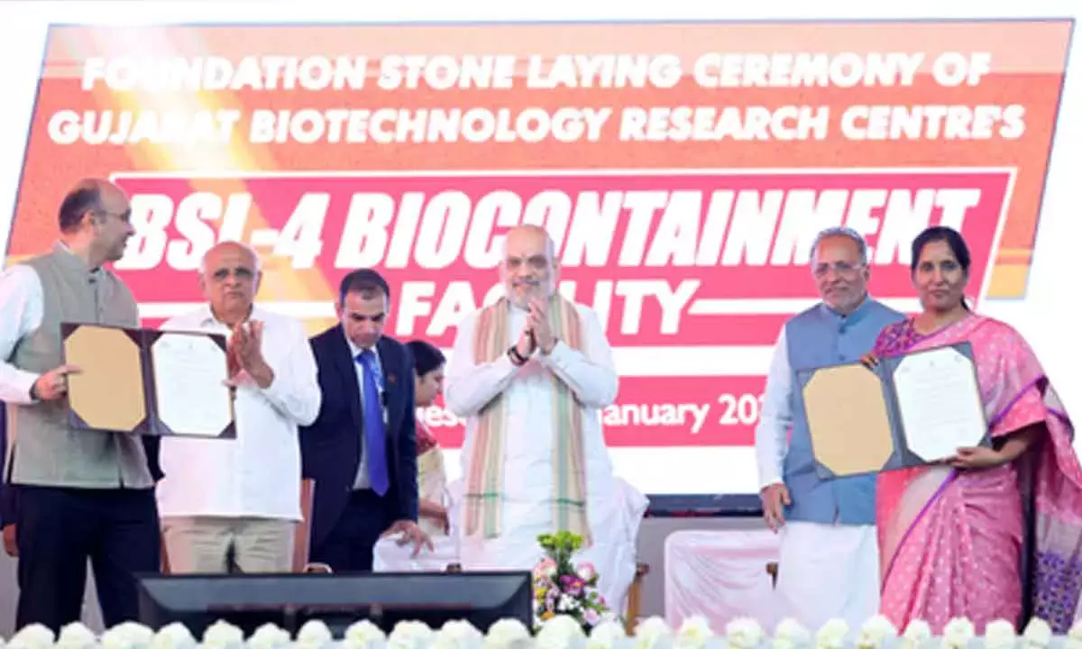 Shah lays stone for first state-run BSL-4 lab in Gandhinagar