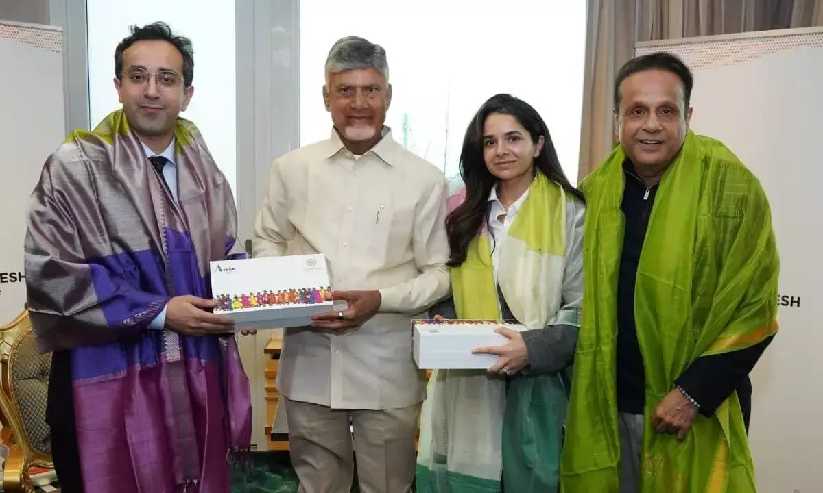 AP CM, team arrive at WEF meet