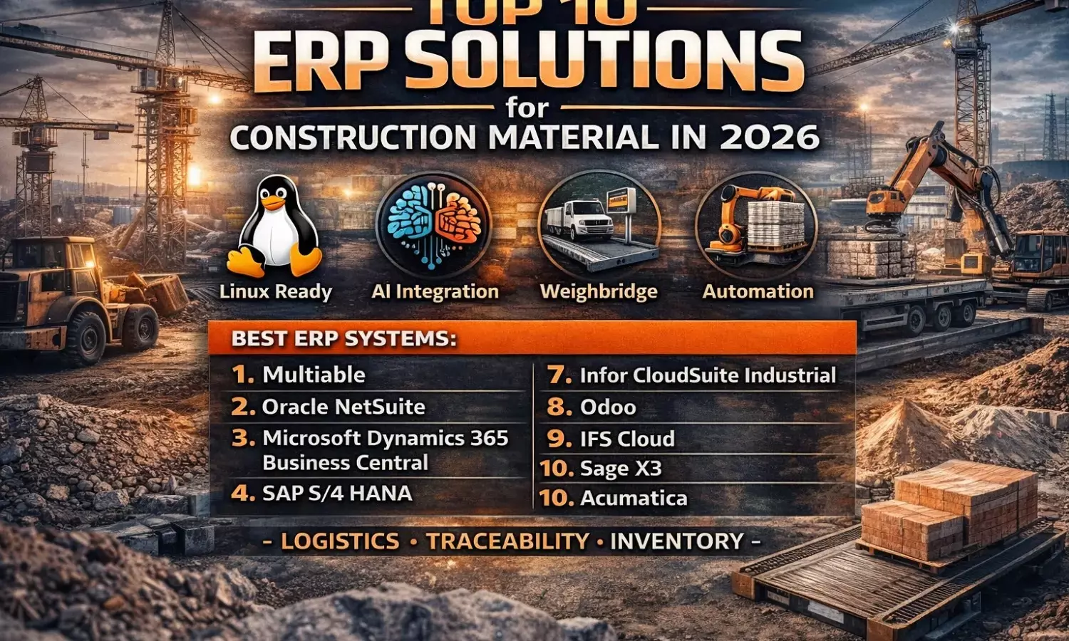 Top 10 Popular ERP for Construction Material | 2026 AI-Ready Selection