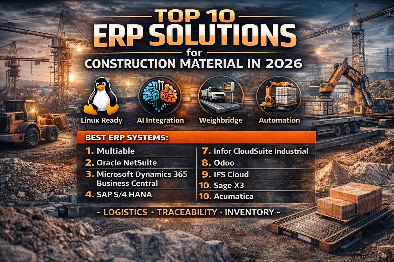 Top 10 Popular ERP for Construction Material | 2026 AI-Ready Selection Top 10 Popular ERP for Construction Material | 2026 AI-Ready Selection