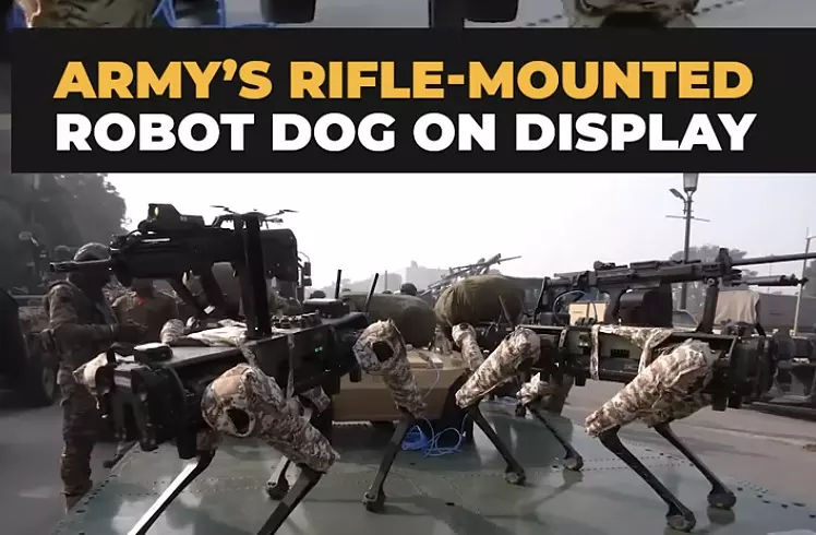 Combat robots debut at Army’s Republic Day rehearsal on Kartavya Path: WATCH VIDEO Combat robots debut at Army’s Republic Day rehearsal on Kartavya Path: WATCH VIDEO