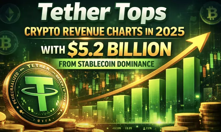 Tether tops crypto revenue charts in 2025 with $5.2 billion from stablecoin dominance
