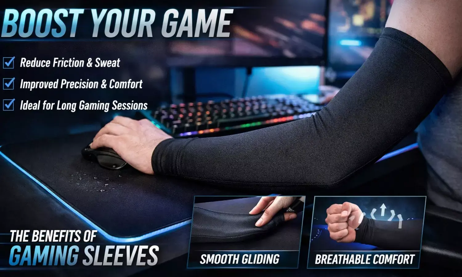 Enhance your gaming experience with comfortable gaming sleeves
