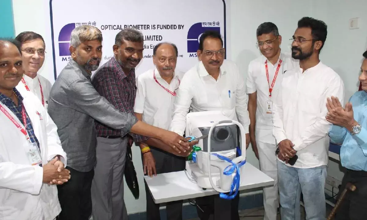 MSTC donates optical biometer worth Rs 31 lakh