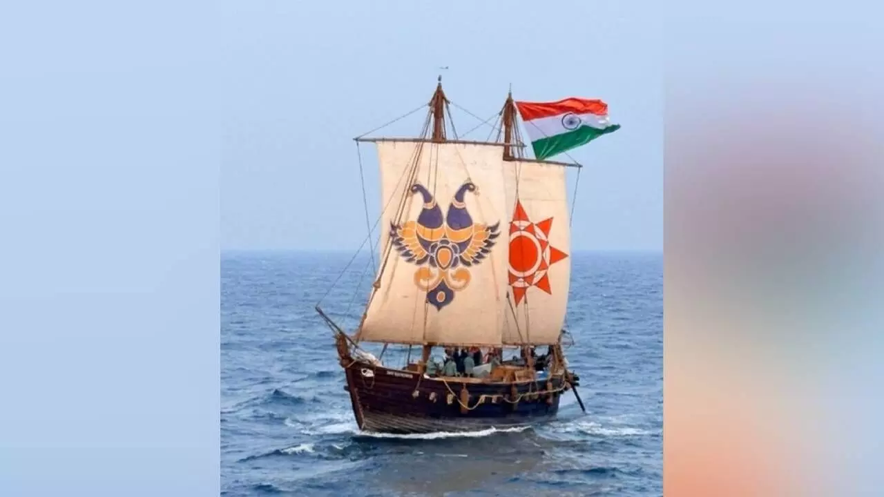 MoS Defence ceremonially flags in INSV Kaundinya after Oman visit MoS Defence ceremonially flags in INSV Kaundinya after Oman visit