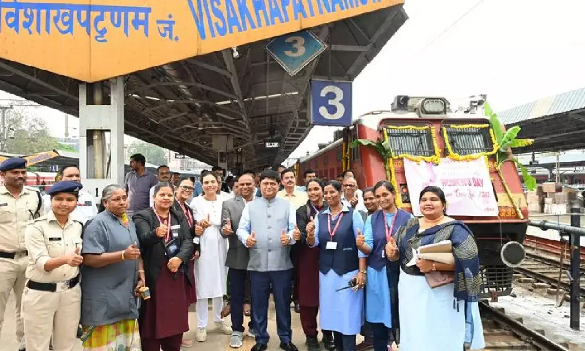 All-women crew train launched in Waltair division