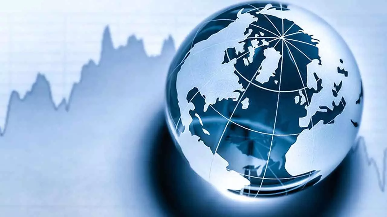 Global shares hovering in red zone amid heightened volatility