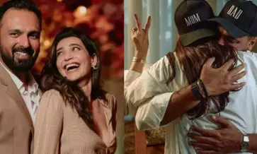 Bollywood actress Karishma Tanna and Varun Bangera shared her pregnancy news through Instagram