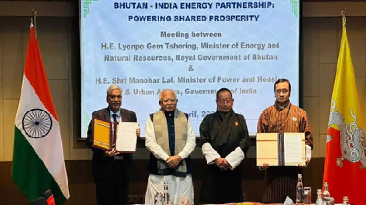 India & Bhutan sign pact to boost bilateral power trade India & Bhutan sign pact to boost bilateral power trade